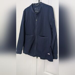 Figs Navy Zip-Up Jacket